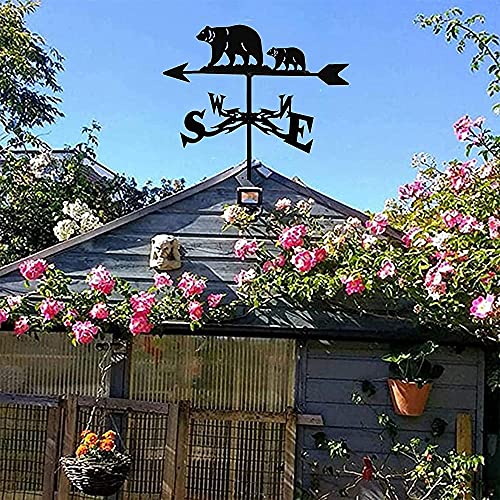 LUOQI Metal WeatherVane al Aire Libre de Acero Inoxidable de Acero Inoxidable Paleta Patio Viento dirección Viento indicador de dirección de la Granja jardín Gazebo Decoraciones-gorrión