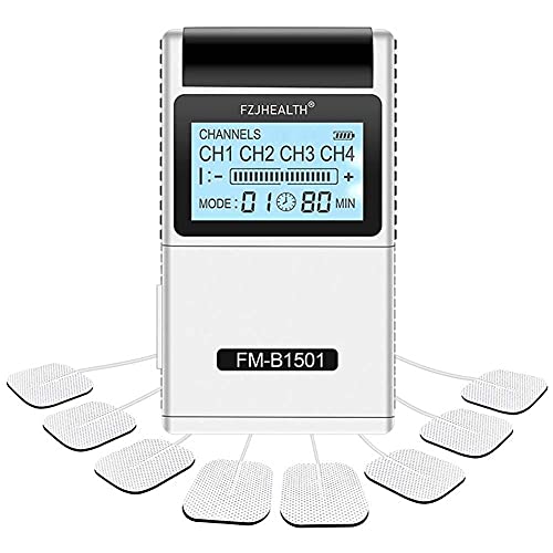 LYHD Profesional TENS EMS 4 Canales Pantalla Digital Estimulador Muscular Masajeador Corporal Meridiano Máquina de Fisioterapia Electroestimulador Muscular de Relajación