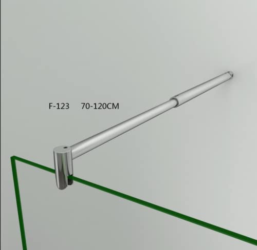 Mamparas de Ducha Frontales Puerta Fijo WALK IN Antical 8mm Cristal Barra 70cm-120cm 120x200cm