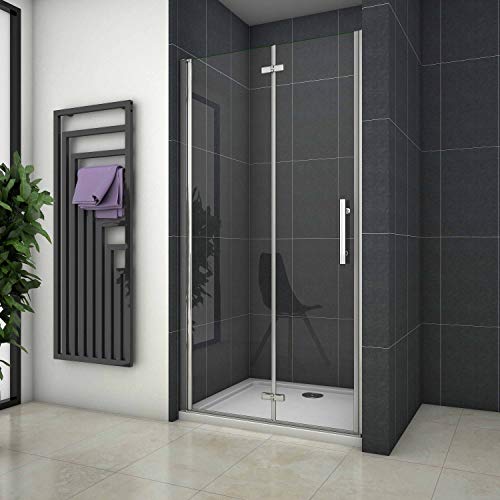 Mamparas de Ducha Puerta Plegable Cristal 6mm Antical 76x185cm