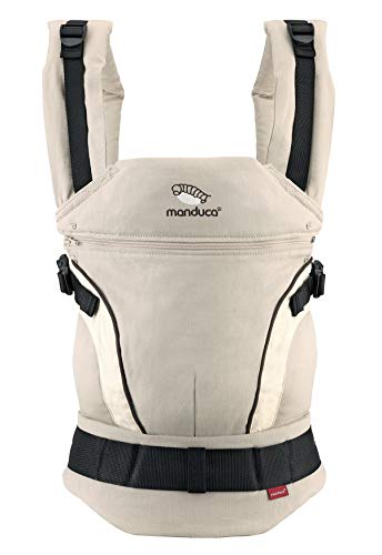 manduca First Mochila Portabebes > HempCotton Sand < El Original de Cáñamo y Algodon Organico, Cinturon Ergonomico & Extension de Espalda, 3 Posiciones (Delante, En la Cadera, a la Espalda), beige