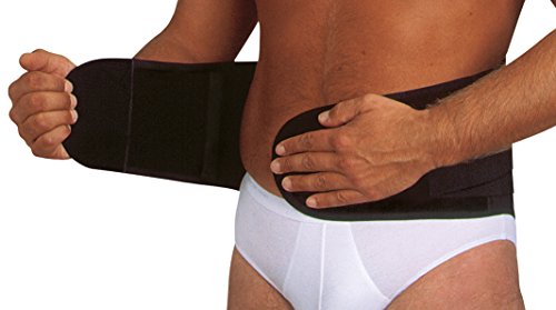 MANIFATTURA BERNINA Sana 5195 (Talla L) - Cinturón Faja ortopédica Negra Apoyo para Espalda con Varillas