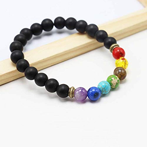 Mano Pulseras Brazalete Joyería Mujer Hombres Mujeres 7 Chakra Mano Pulseras Brazaletes Colores Mezclados Cristales Cura