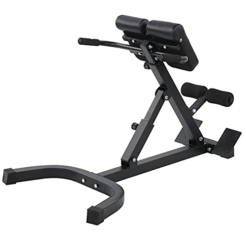 Máquina de ejercicios de espalda, silla romana Hiperextensión Entrenador de espalda Entrenador abdominal Equipo de entrenamiento de fuerza abdominal ajustable Banco de extensión plegable Máquina de pr