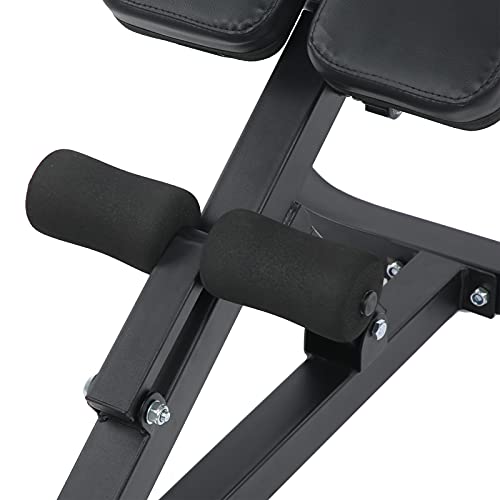 Máquina de ejercicios de espalda, silla romana Hiperextensión Entrenador de espalda Entrenador abdominal Equipo de entrenamiento de fuerza abdominal ajustable Banco de extensión plegable Máquina de pr