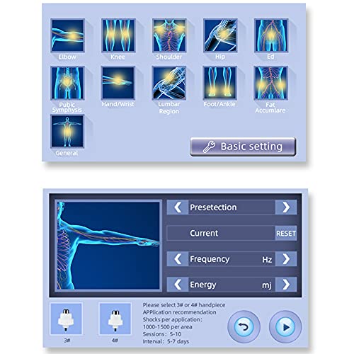 Máquina de Terapia de Ondas de Choque, masajeador de Alivio del Dolor, con 7 Cabezales De Masaje, Masajeador Muscular Corporal para el Alivio del Dolor crónico