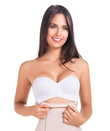 MARIAE 9143 - Funda reductora de alta calidad para después de la liposucción después del embarazo beige XL