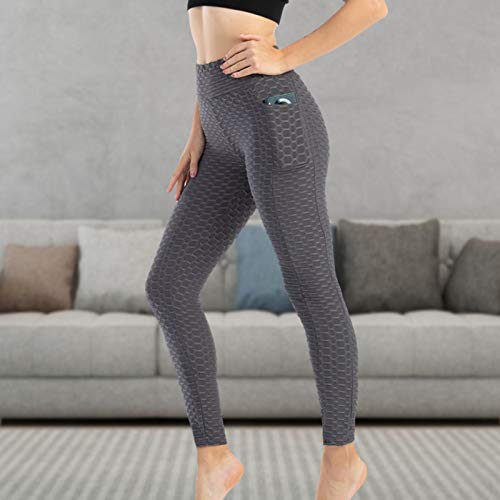 Maril Pantalones de Yoga de Cintura Alta para Mujeres a Prueba de Sentadillas para Entrenamiento para Correr para Mujeres Yoga Gimnasio Entrenamiento Levantamiento de glúteos con bolsillosS2XL Here