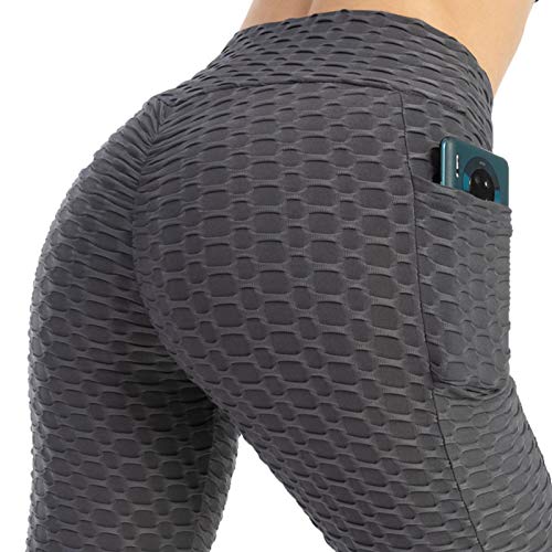 Maril Pantalones de Yoga de Cintura Alta para Mujeres a Prueba de Sentadillas para Entrenamiento para Correr para Mujeres Yoga Gimnasio Entrenamiento Levantamiento de glúteos con bolsillosS2XL Here