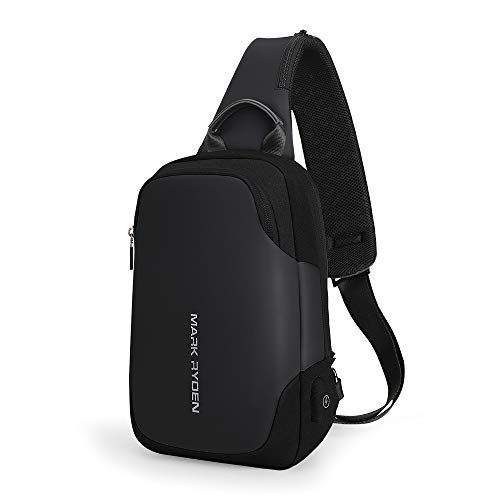 MARK RYDEN Bolso del bolso del pecho de la honda Anti-Theft para los hombres Bolso del hombro del viaje de Crossbody impermeable adaptado para 9.7"ipad …