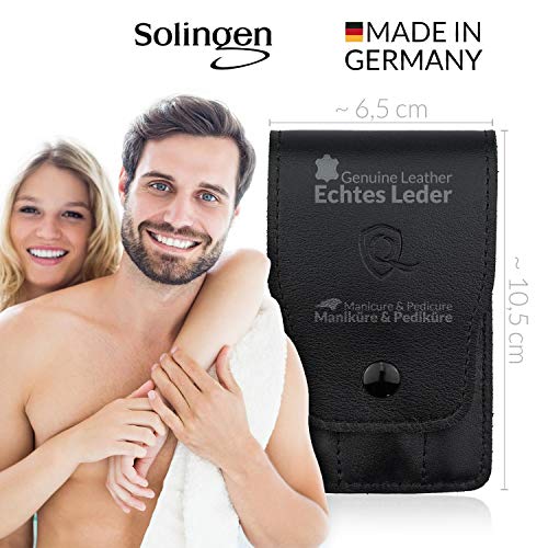 marQus set de manicura y pedicura de 4 piezas de Solingen Alemania - Lima, tijeras, cortaúñas y pinza, ideal para viaje o como regalo para mujer y hombre