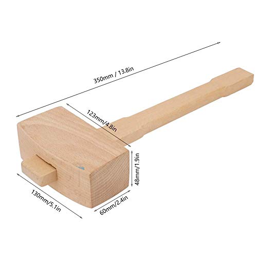 Martillo de madera maza de madera en forma de T Carpintero profesional Herramienta de carpintería para madera(L)