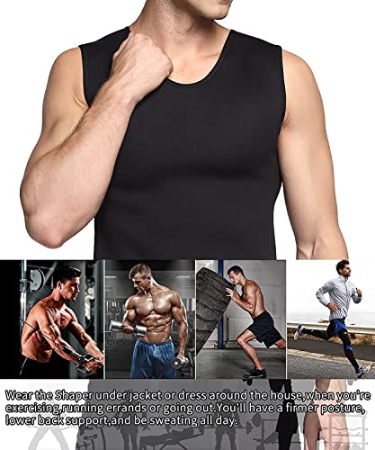 Martiount Chaleco Moldeador Reductora Efecto Neopreno Camiseta para Hombre, Formación Músculos Resistencia Cardiovascular y Fortaleza Medular