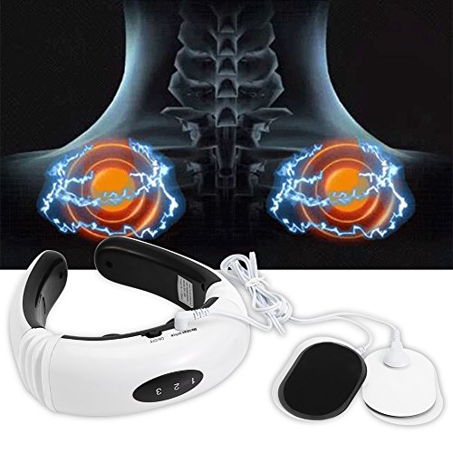 Masajeador Cervical Cuello Electrico Vertebras Masajeador 3D giran para Relajar el Cuello Lumbares Terapia magnética con Calor Dolor Dolores Musculares Masaje Usar en Casa Oficina Coche