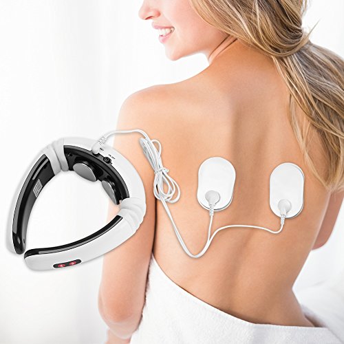 Masajeador Cervical Cuello Electrico Vertebras Masajeador 3D giran para Relajar el Cuello Lumbares Terapia magnética con Calor Dolor Dolores Musculares Masaje Usar en Casa Oficina Coche