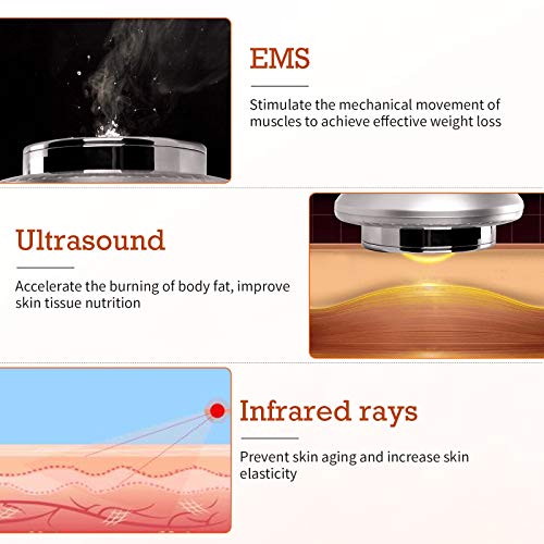 Masajeador de grasa EMS, Cuerpo de Cavitación 3 en 1 Masajeador ultrasónico profesional para Reafirmarse