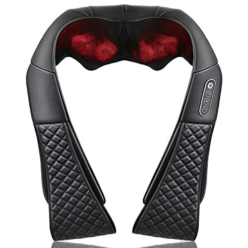 Masajeador para cuello, hombros, espalda, aparato de masaje cervical eléctrico con función de calor, 3D Shiatsu masajeador para músculos Entspannug en casa en la oficina y el coche