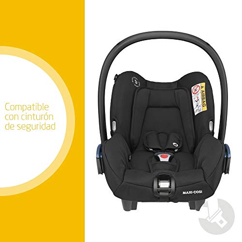 Maxi-Cosi Citi, Silla Auto Grupo 0+, Silla coche bebé portátil, bebé recién nacido hasta 12 meses, Color essential black