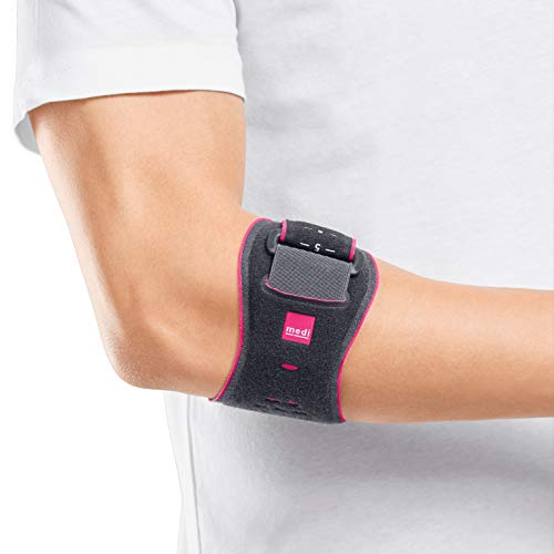 medi Epibrace - Epicondylitisspange unisex | grau/pink | Unterarmbandage zur Schmerzlinderung der Sehnenansätze