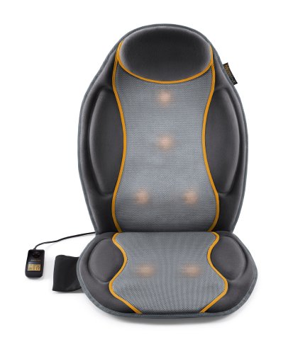 Medisana MC 810 Funda de asiento de coche, funda de masaje con masaje de vibración, 9 programas de masaje, funda de asiento de masaje con 3 intensidades, para hombro, espalda, cintura y muslo