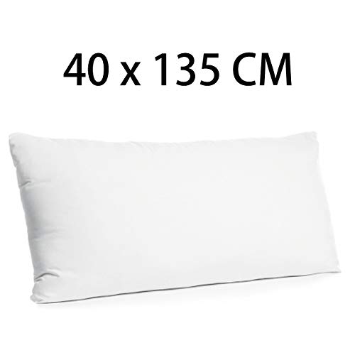 MERCURY TEXTIL - Almohada Fibra antialergico, Fibra Hueca siliconada de Alta recuperacion. El Tejido Exterior está Fabricado en Microfibra de última generación. (40 x 135 cm)