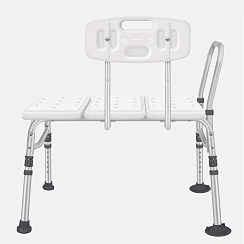 Mesa De Transferencia para Bañera-Silla De Ducha Mesa De Transferencia, Patas Móviles Ajustables, para Usar como Banco De Ducha O Asiento De Baño, Blanco