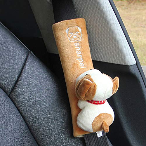 MHwan Funda de cojín para cinturón de Seguridad de Coche para niños, Cinturones de seguridad para niños, Almohadilla de cinturón de seguridad suave para niños, niñas, 2 piezas, 6,5x23 cm