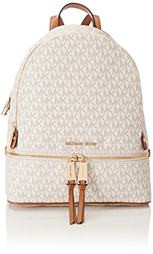 Michael Kors - Rhea Zip, Mochilas Mujer, Blanco (Vanilla), 12.7x31.8x24.1 cm (W x H L)