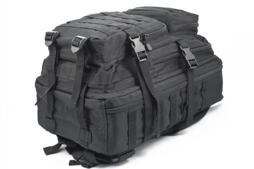 Mil-Tec Military Army Patrol Molle Assault Pack Tactical Combat Rucksack Backpack Bag 36L Black