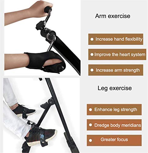 Mini bicicleta estática, ejercitador pedal ejercicios, ejercicios recuperación piernas, brazos y rodillas con monitor LCD y rodillo masaje pies, equipo rehabilitación resistencia ajustable personas