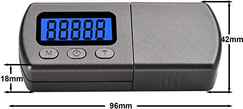 Mini tocadiscos digital de alta precisión, indicador de escala de fuerza, 0.01g / 5.00g, retroiluminación LCD azul para cartucho de fono de brazo de tono