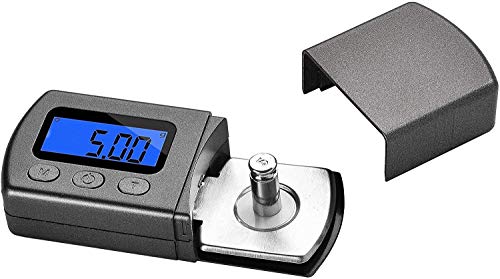 Mini tocadiscos digital de alta precisión, indicador de escala de fuerza, 0.01g / 5.00g, retroiluminación LCD azul para cartucho de fono de brazo de tono