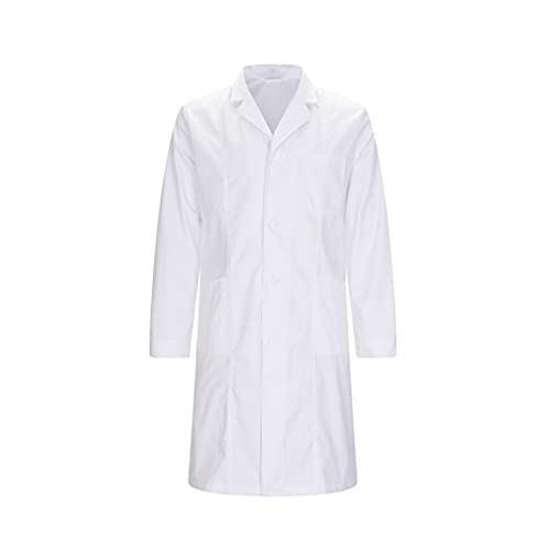 MISEMIYA - Bata Laboratorios Unisex Uniforme Laboral CLINICA Hospital Limpieza Ref:901 - L, Blanco