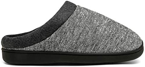 Mishansha Zapatillas de Casa Hombre Cálido Invierno Pantuflas Suave Antideslizante Espuma de Memoria Slippers Gris, Gr.43 EU