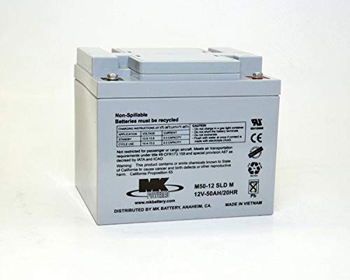 MK Powered - Batería Plomo AGM M50-12 SLD M 12V 50Ah M6-F