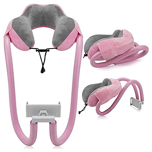 MKOJU Titular del teléfono móvil con Soporte Perezoso en Forma de U Pillow Siesta de la Almohada Memoria de la Almohada Cervical Cuello de la Columna Vertebral Tablet Ptuff Stands (Color : A)