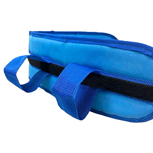 Mobiclinic, Cinturón de transferencia para adultos, Cinturón de seguridad, con 4 Asas, ayuda para discapacitados, 74 x 14 cm, color Azul