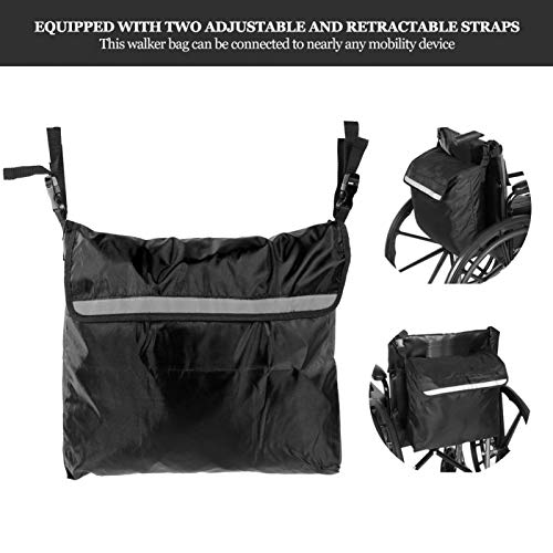 Mochila para silla de ruedas Bolsa de almacenamiento,silla de ruedas eléctrica de alta capacidad Mochila para scooter de movilidad Bolsa colgante Accesorios Bolsa de ayuda para la movilidad