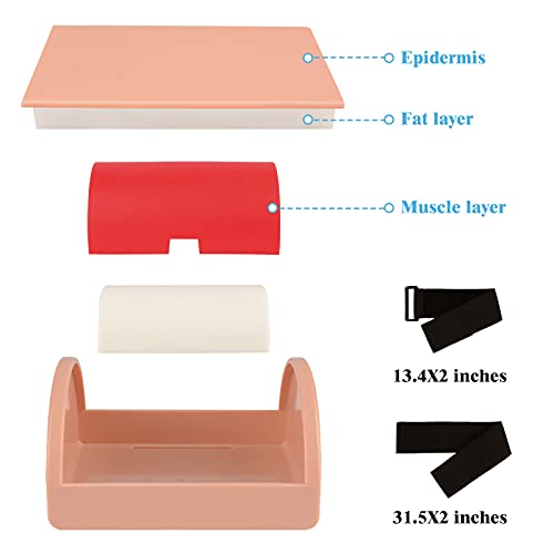 Modelo de almohadilla de entrenamiento de inyección intramuscular con práctica de simulador de inyección de 3 capas de piel