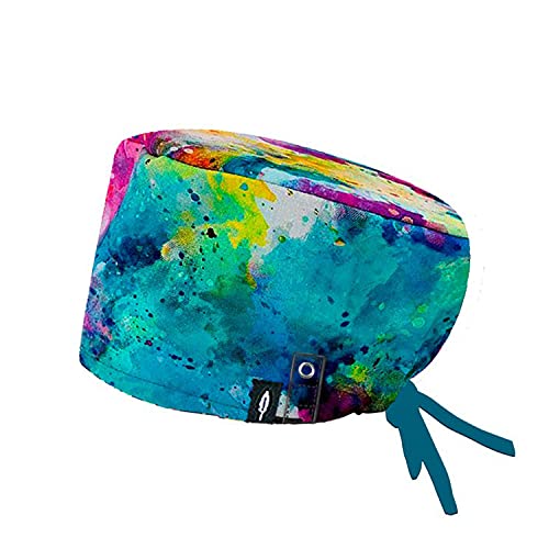 Modelo: HOLI DOLLY CON SISTEMA CLICK - Pelo Largo -Gorro de Quirófano ROBIN HAT con sistema de sujeción con click - Ajustable - 100% algodón (Autoclave)