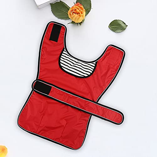 MOREZI Chubasquero para Perro, Impermeable y Transpirable, Cuello alzado Plegable, con Hook Loop y Orificios para cinturón de Seguridad, Apto para Perros medianos y Grandes-Rojo-XL