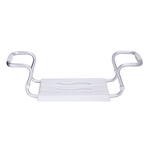 MSV MS093 - Asiento puente para bañera, aluminio 55/70 x 18.7 x 26.1 cm