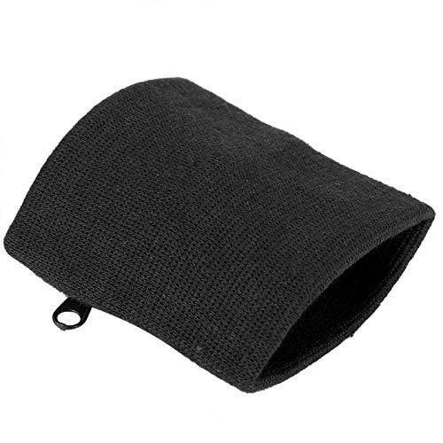 Muñequera deportiva, cremallera para entrenamiento, billetera para gimnasio, bolsa para la muñeca, bolsillo transpirable, muñequera, billetera para correr, ciclismo, deportes, monedas, (black)