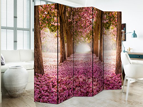 murando Biombo Bosque 225x172 cm de Impresion Bilateral en el Lienzo de TNT Decoracion Foto Biombo de Madera con Imagen Impresa Separador Grande Home Office c-A-0031-z-c