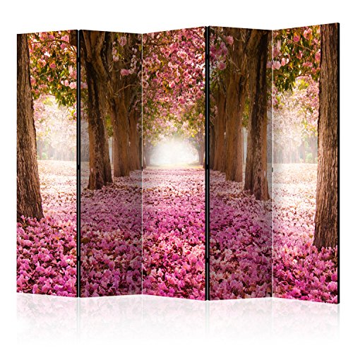 murando Biombo Bosque 225x172 cm de Impresion Bilateral en el Lienzo de TNT Decoracion Foto Biombo de Madera con Imagen Impresa Separador Grande Home Office c-A-0031-z-c