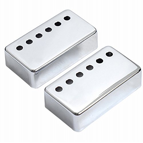 Musiclily 52mm Metal Cubierta para Pastilla Humbucker Posición Puente de Guitarra Eléctrica, Cromo(2 Piezas)