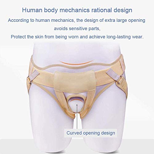 NA AY Hernia inguinal Soporte braguero de la Correa, la Hernia inguinal Hernia de Apoyo for Hombres Truss Truss for la Hernia inguinal Soporte for Doble Hernia braguero Cinturón, L (Color : L)