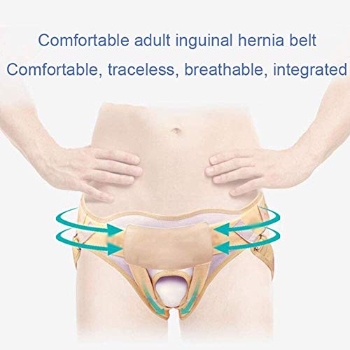 NA AY Hernia inguinal Soporte braguero de la Correa, la Hernia inguinal Hernia de Apoyo for Hombres Truss Truss for la Hernia inguinal Soporte for Doble Hernia braguero Cinturón, L (Color : L)