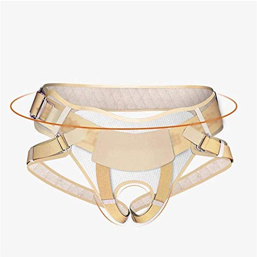 NA AY Hernia inguinal Soporte braguero de la Correa, la Hernia inguinal Hernia de Apoyo for Hombres Truss Truss for la Hernia inguinal Soporte for Doble Hernia braguero Cinturón, L (Color : L)