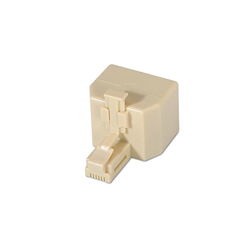 NANOCABLE 10.33.0502-OEM - Bifurcador para Cable de telefono RJ11, 6P4C, 2x1, Hembra-Macho, Beige